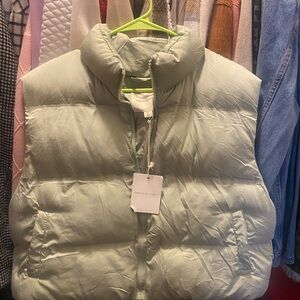 Thread & Supply Puffer Vest in Light Green
